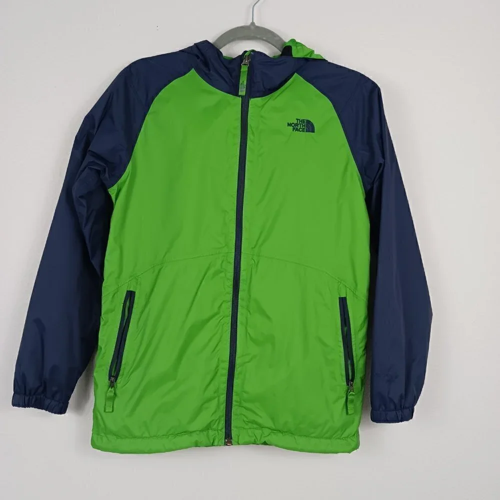 THE NORTH FACE hydrenaline Windbreaker jacket boys size L 14/16 green full zip